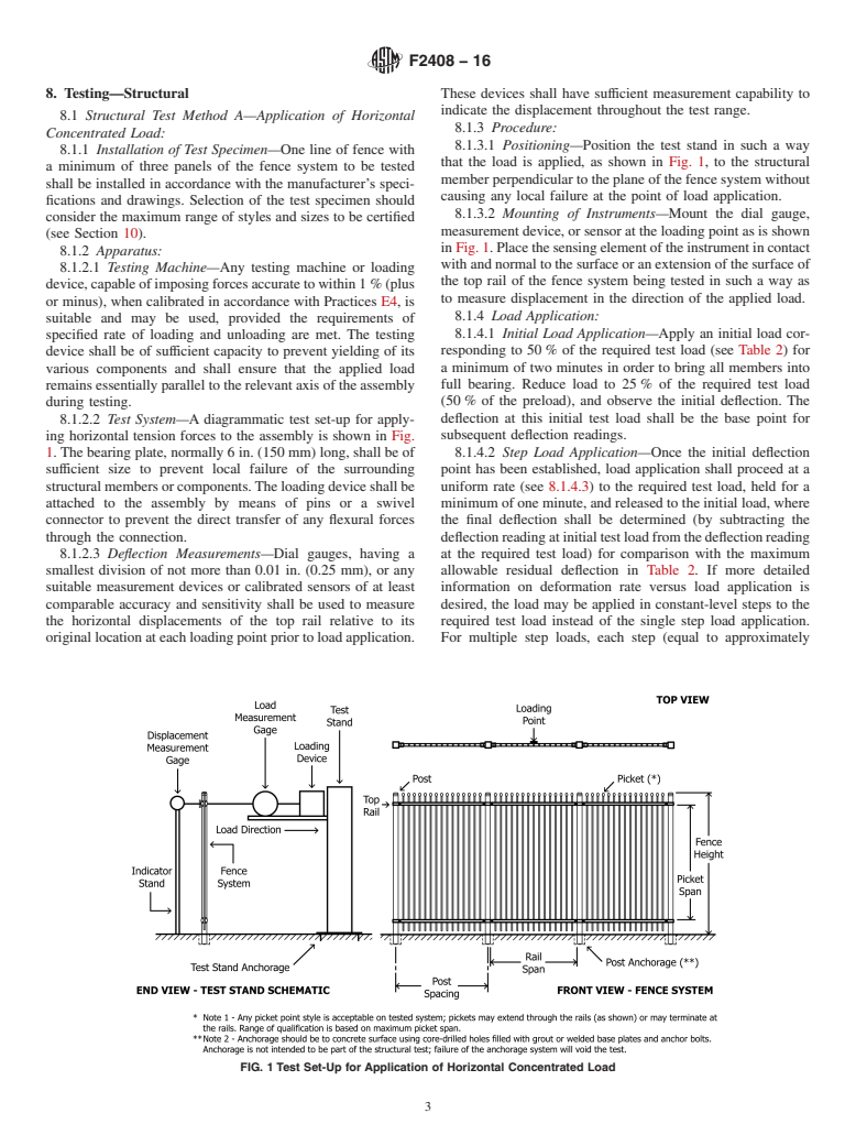 ASTM F2408-16 - Standard Specification for  Ornamental Fences Employing Galvanized Steel Tubular Pickets