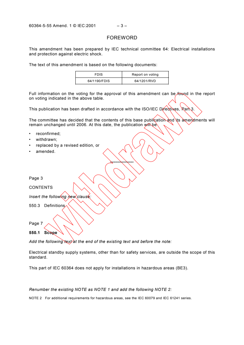 IEC 60364-5-55:2001/AMD1:2001 - Amendment 1 - Electrical installations of buildings - Part 5-55: Selection and erection of electrical equipment - Other equipment
Released:12/14/2001
Isbn:2831861152