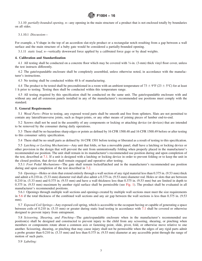 REDLINE ASTM F1004-16 - Standard Consumer Safety Specification for Expansion Gates and Expandable Enclosures