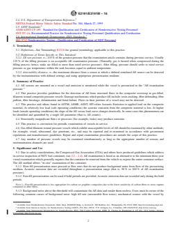 ASTM E2191/E2191M-16 REDLINE ASTM E2191/E2191M-16 - Standard Practice for Examination of Gas-Filled Filament-Wound Composite Pressure Vessels Using Acoustic Emission - Page 2 preview