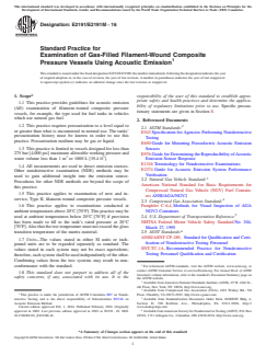 ASTM E2191/E2191M-16 ASTM E2191/E2191M-16 - Standard Practice for Examination of Gas-Filled Filament-Wound Composite Pressure Vessels Using Acoustic Emission - Page 1 preview