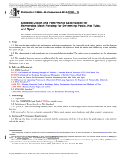 REDLINE ASTM F2286-16 - Standard Design and Performance Specification for  Removable Mesh Fencing for Swimming Pools, Hot Tubs, and Spas