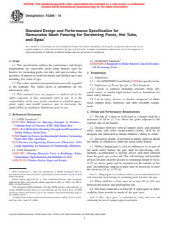 ASTM F2286-16 - Standard Design and Performance Specification for  Removable Mesh Fencing for Swimming Pools, Hot Tubs, and Spas