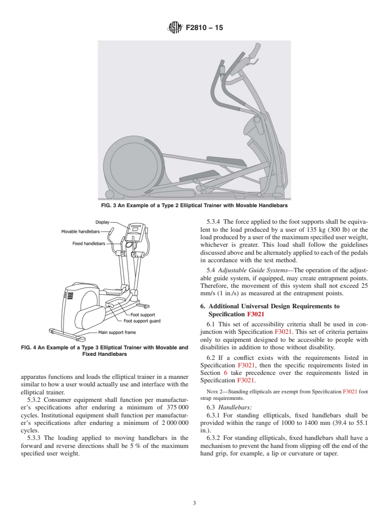 ASTM F2810-15 - Standard Specification for Elliptical Trainers