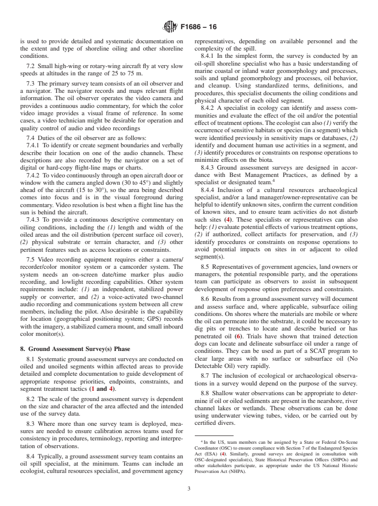 ASTM F1686-16 - Standard Guide for  Surveys to Document and Assess Oiling Conditions