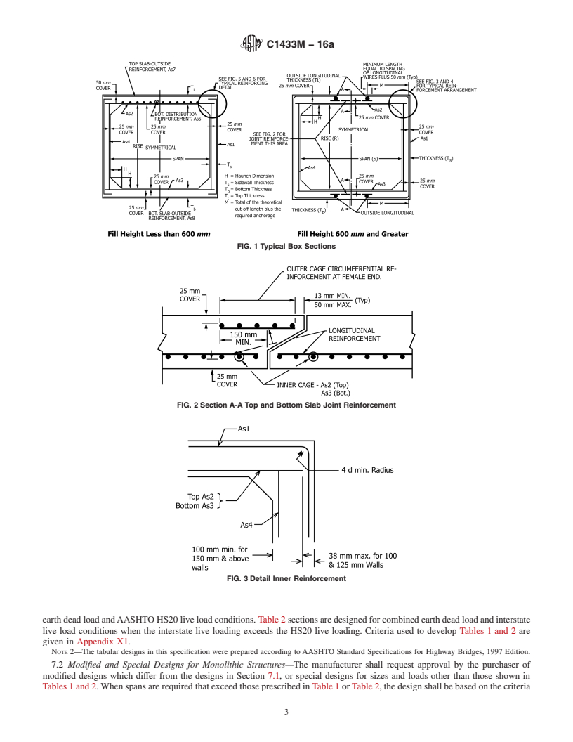 REDLINE ASTM C1433M-16a - Standard Specification for  Precast Reinforced Concrete Monolithic Box Sections for Culverts,  Storm Drains, and Sewers (Metric)