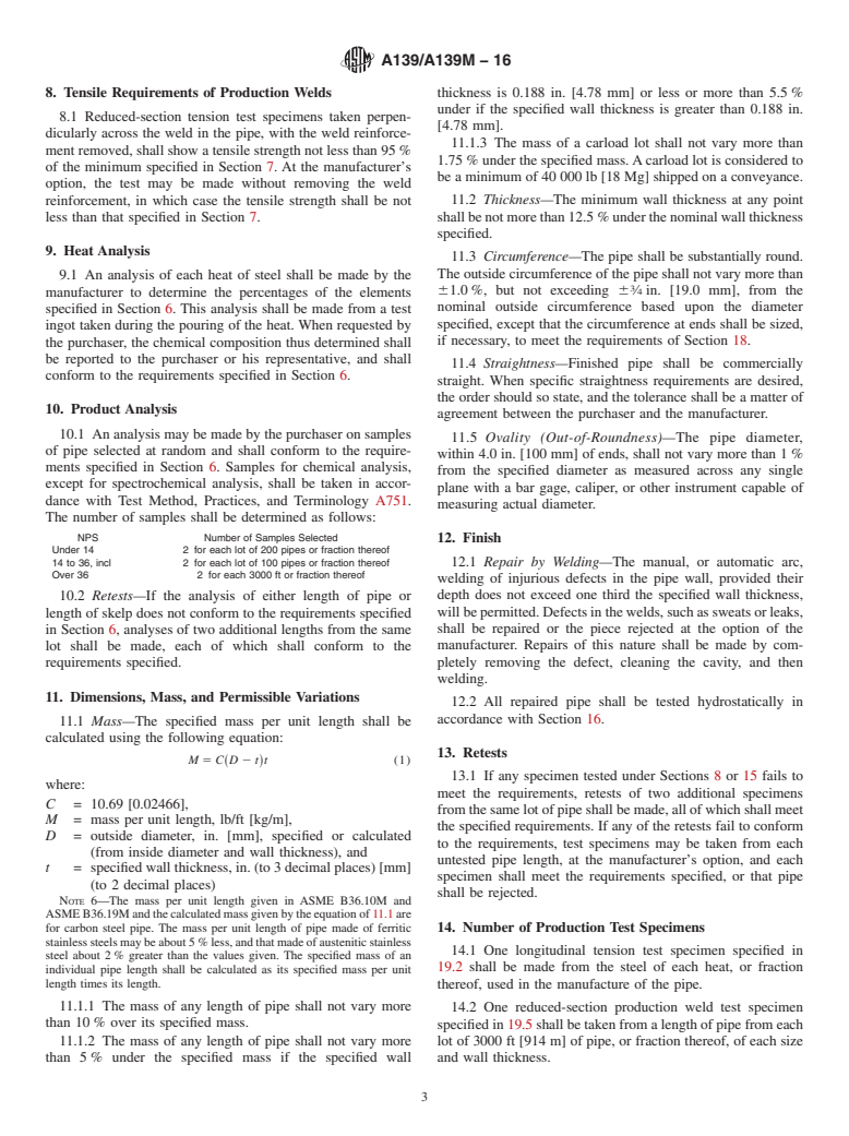 ASTM A139/A139M-16 - Standard Specification For Electric-Fusion (Arc ...