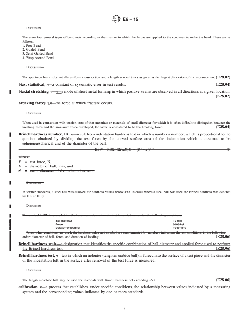 REDLINE ASTM E6-15 - Standard Terminology Relating to  Methods of Mechanical Testing