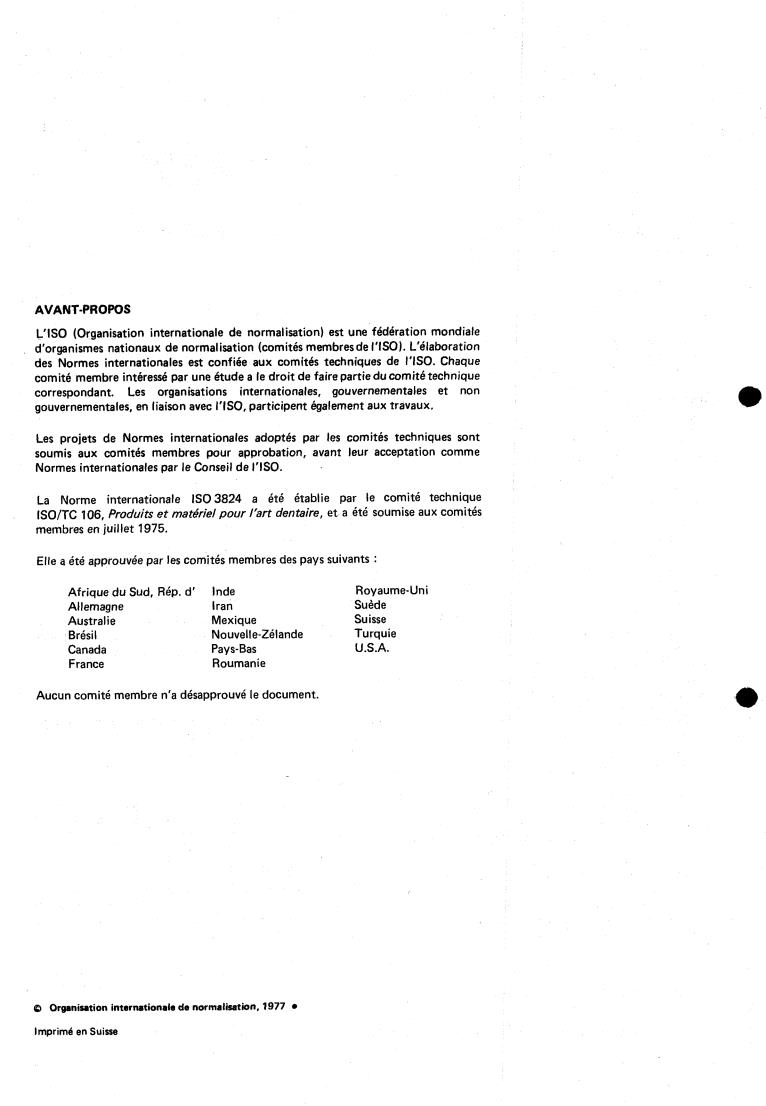 ISO 3824:1977 ISO 3824:1977 - Dental silicophosphate cement (hand-mixed)
Released:2/1/1977 - Page 2 preview