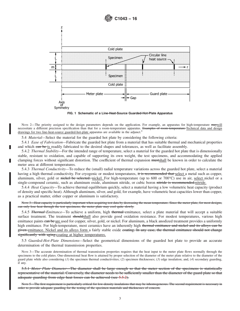 REDLINE ASTM C1043-16 - Standard Practice for Guarded-Hot-Plate Design Using Circular Line-Heat Sources