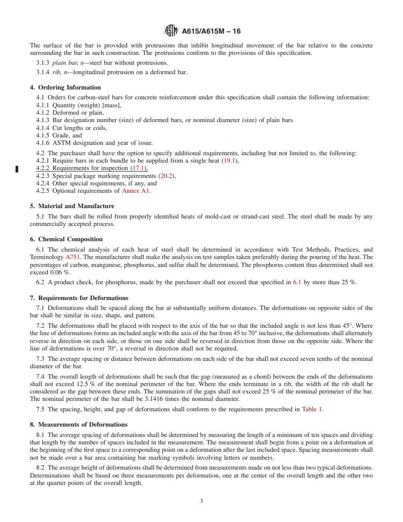 ASTM A615/A615M-16 - Standard Specification for Deformed and Plain ...