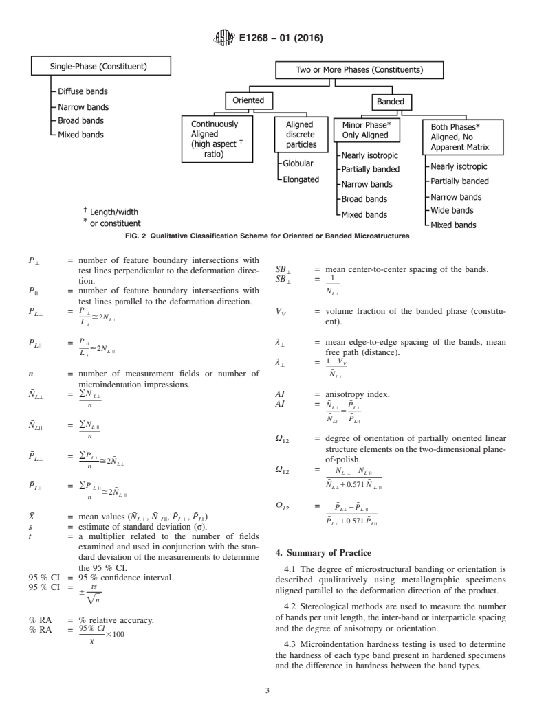 ASTM E1268-01(2016) - Standard Practice for  Assessing the Degree of Banding or Orientation of Microstructures