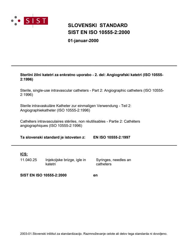 EN ISO 10555-2:2000