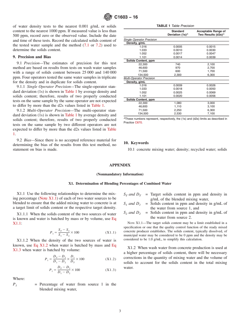 ASTM C1603-16 - Standard Test Method for  Measurement of Solids in Water