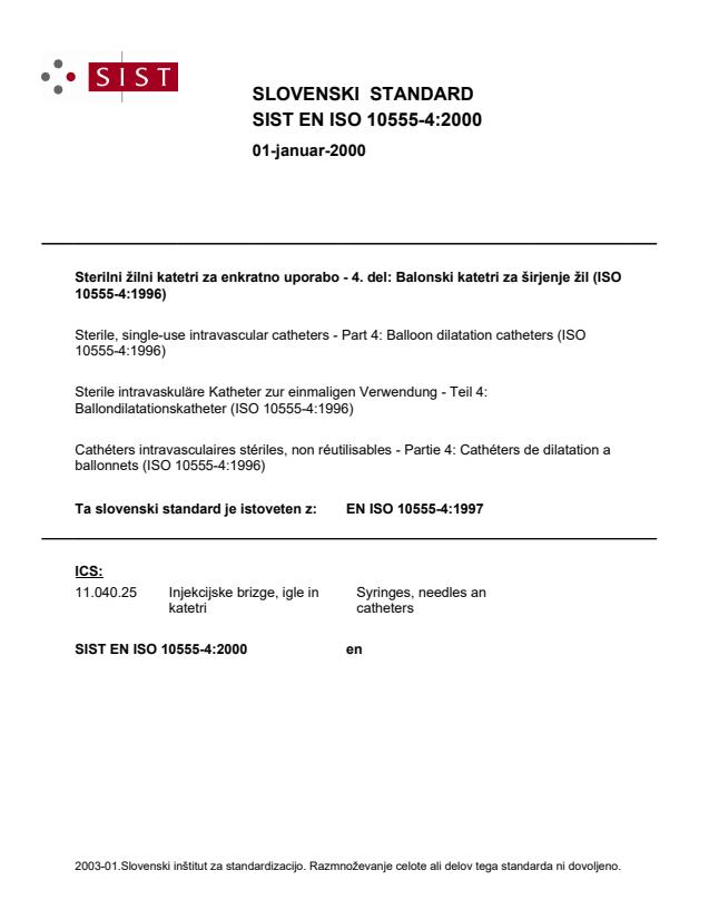 EN ISO 10555-4:2000