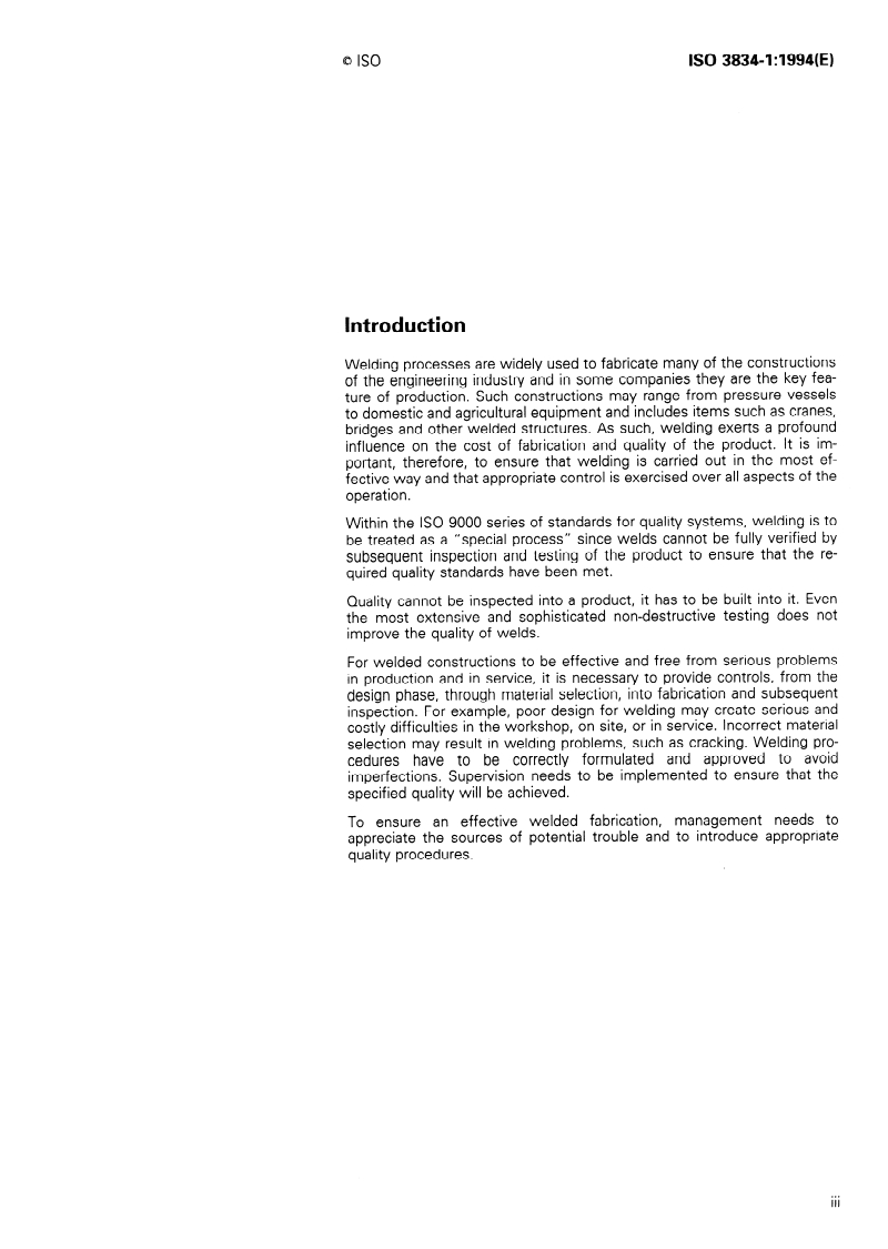 ISO 3834-1:1994 - Quality requirements for welding — Fusion welding of metallic materials — Part 1: Guidelines for selection and use
Released:12/15/1994