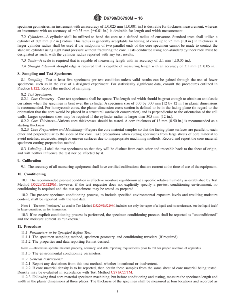 REDLINE ASTM D6790/D6790M-16 - Standard Test Method for  Determining Poisson's Ratio of Honeycomb Cores