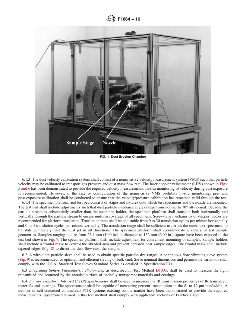 REDLINE ASTM F1864-16 - Standard Test Method for  Dust Erosion Resistance of Optical and Infrared Transparent  Materials and Coatings