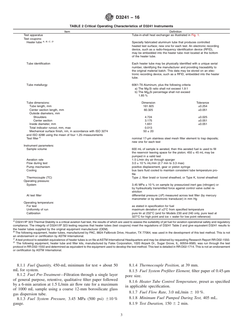 ASTM D3241-16 - Standard Test Method for Thermal Oxidation Stability of Aviation Turbine Fuels