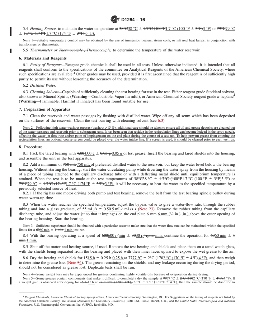 REDLINE ASTM D1264-16 - Standard Test Method for Determining the Water Washout Characteristics of Lubricating   Greases