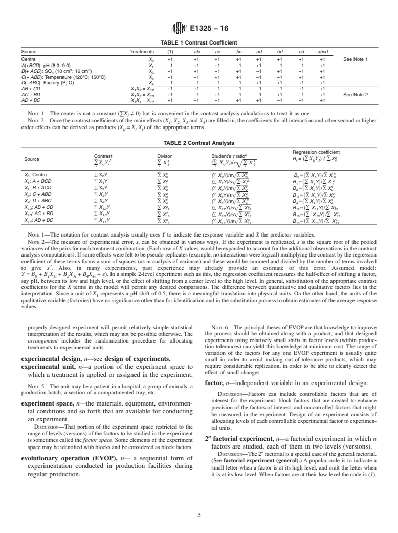 ASTM E1325-16 - Standard Terminology Relating to  Design of Experiments