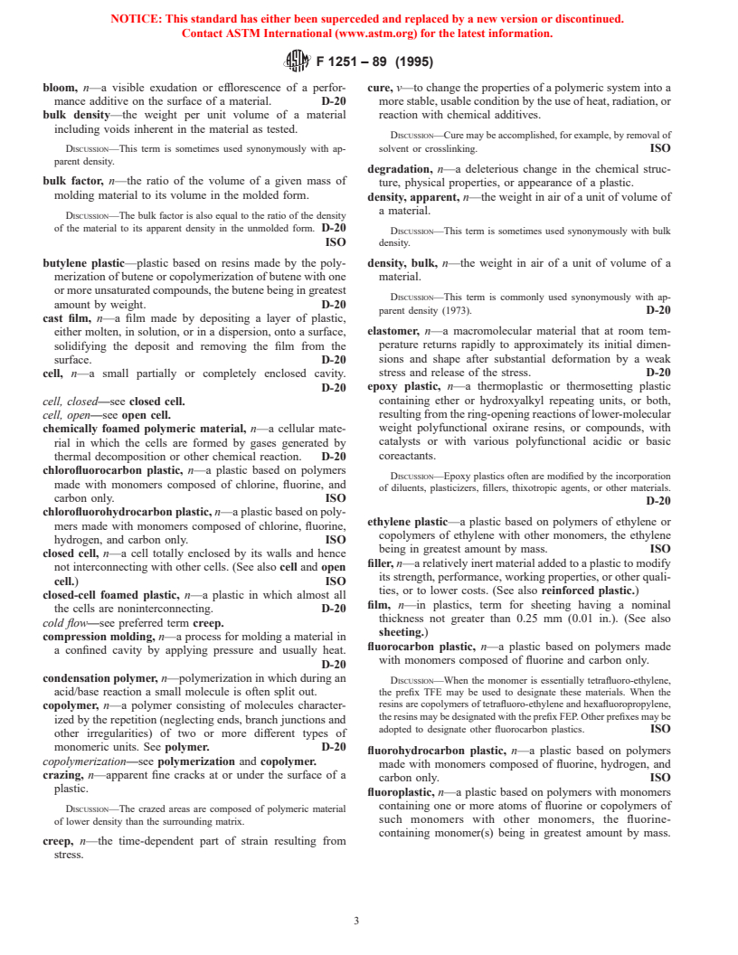 ASTM F1251-89(1995) - Standard Terminology Relating to Polymeric Biomaterials in Medical and Surgical Devices