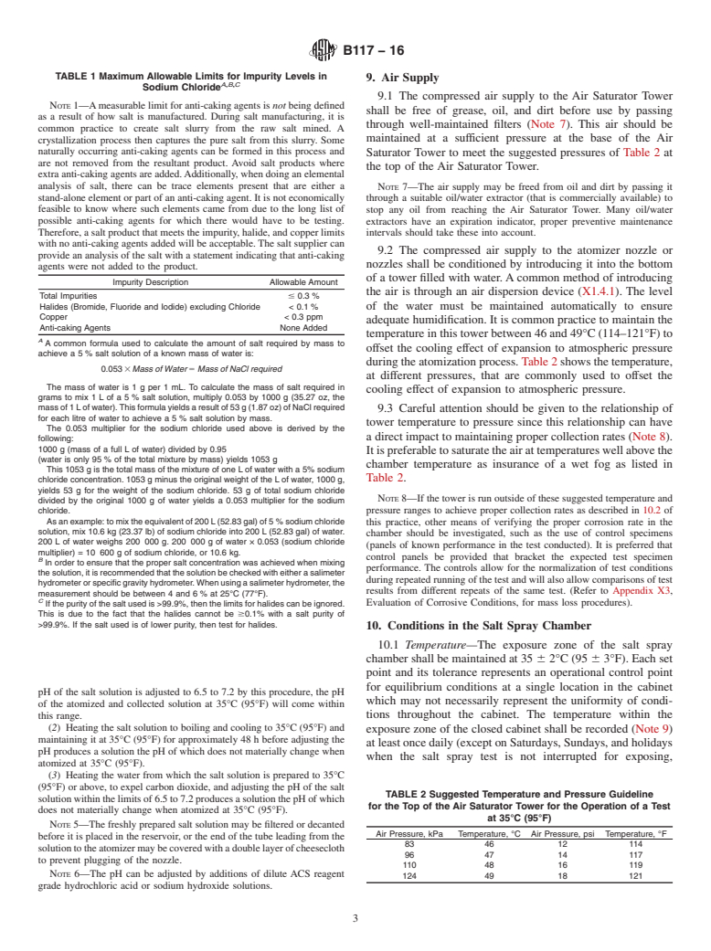 ASTM B117-16 - Standard Practice for  Operating Salt Spray (Fog) Apparatus