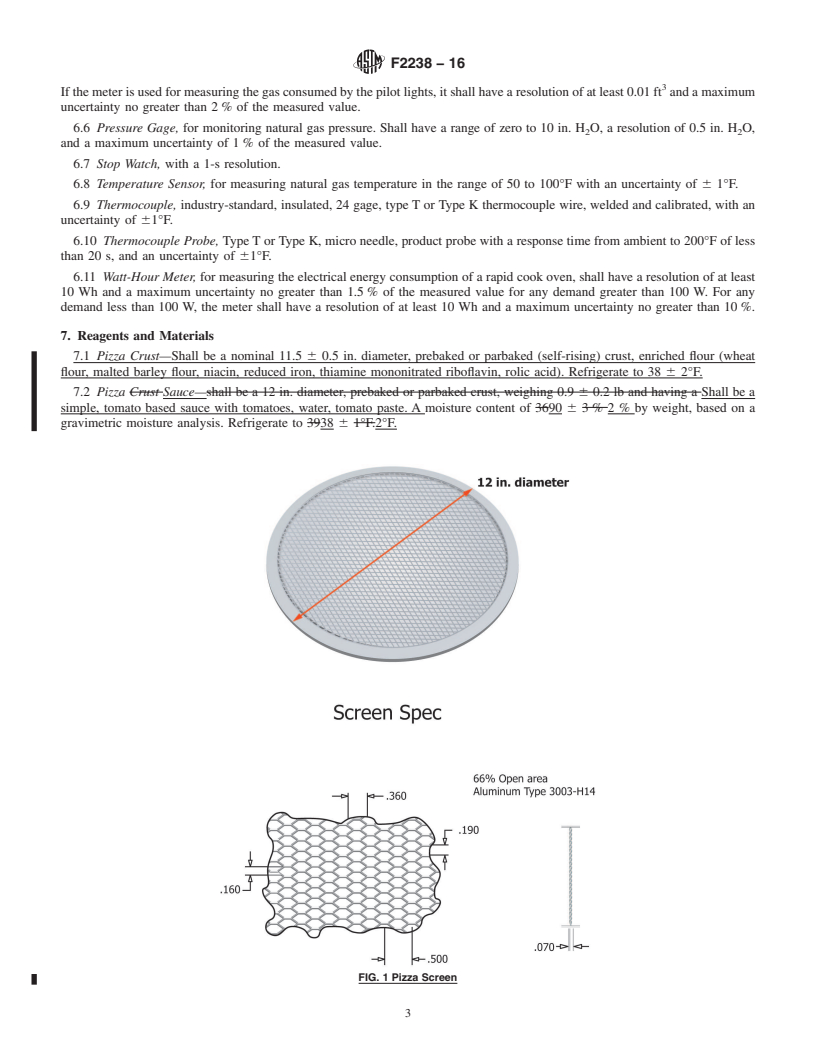 REDLINE ASTM F2238-16 - Standard Test Method for  Performance of Rapid Cook Ovens