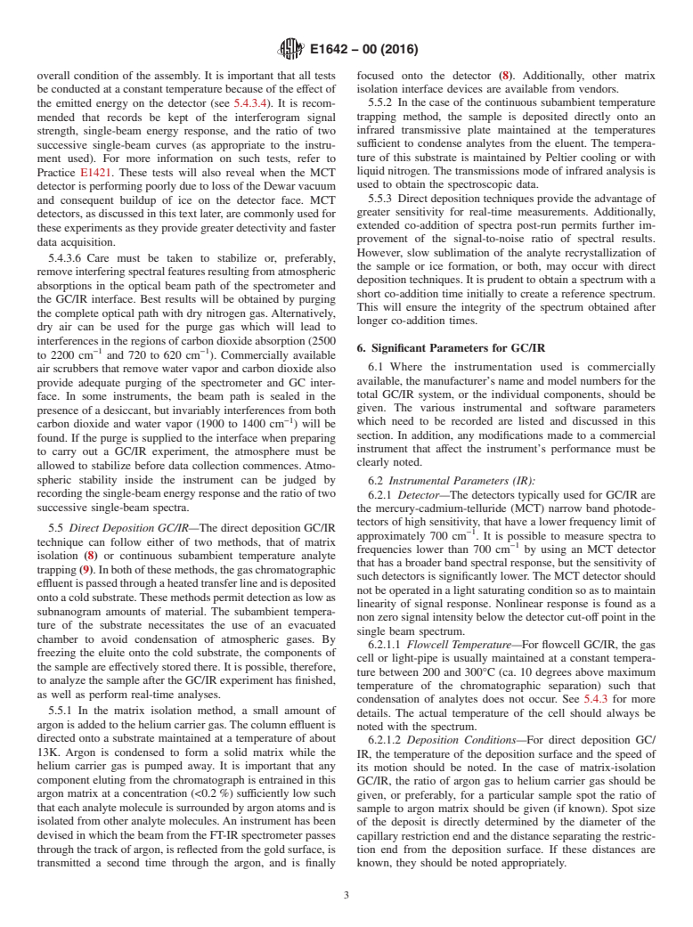 ASTM E1642-00(2016) - Standard Practice for General Techniques of Gas Chromatography Infrared (GC/IR) Analysis