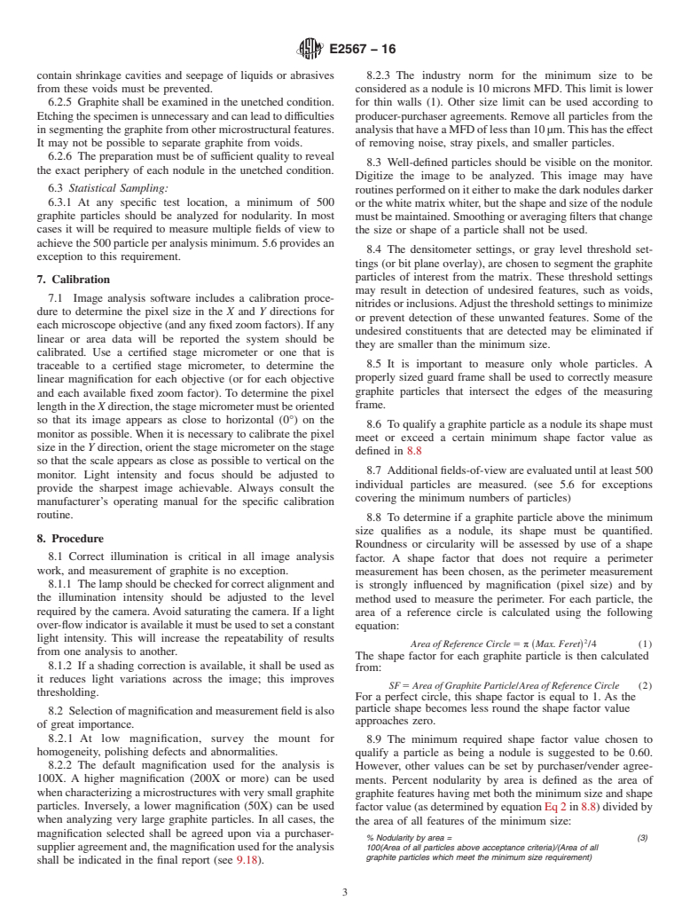 ASTM E2567-16 - Standard Test Method for  Determining Nodularity And Nodule Count In Ductile Iron Using  Image Analysis