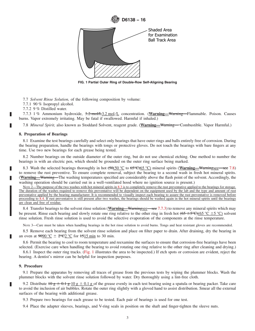 REDLINE ASTM D6138-16 - Standard Test Method for  Determination of Corrosion-Preventive Properties of Lubricating   Greases Under Dynamic Wet Conditions (Emcor Test)