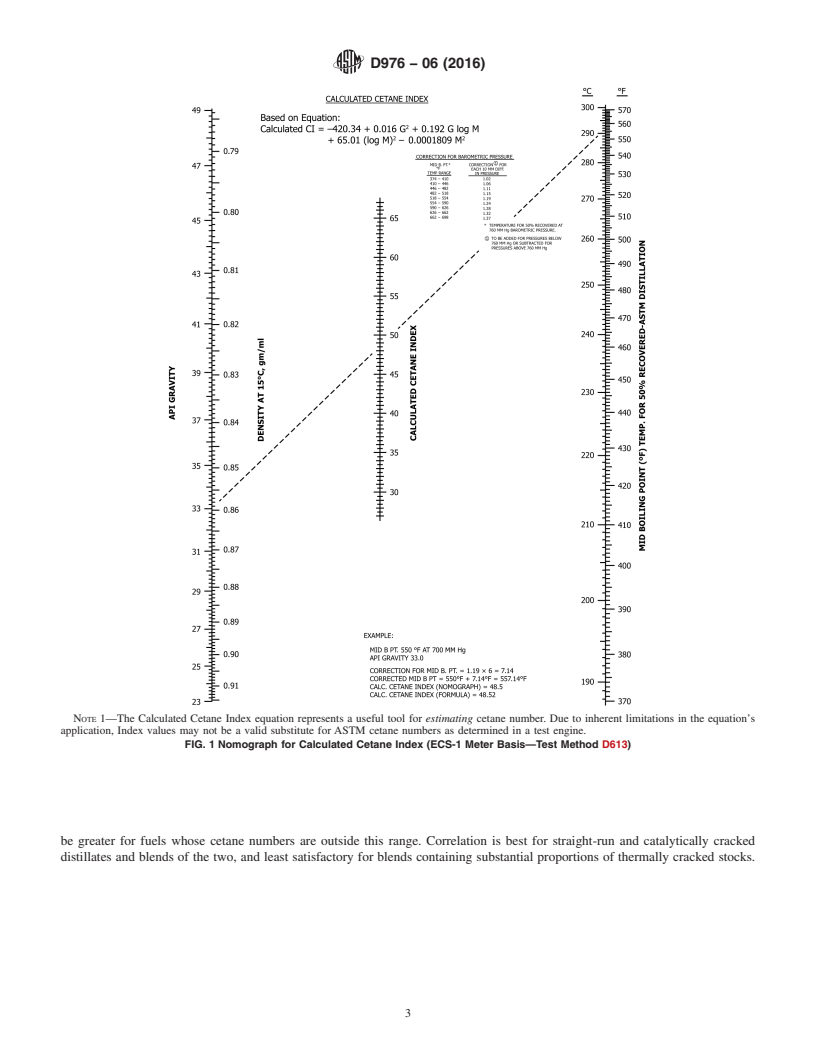 REDLINE ASTM D976-06(2016) - Standard Test Method for  Calculated Cetane Index of Distillate Fuels