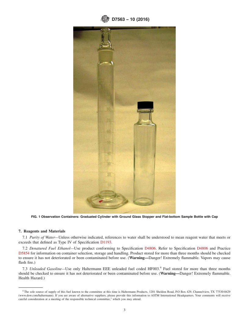 REDLINE ASTM D7563-10(2016) - Standard Test Method for  Evaluation of the Ability of Engine Oil to Emulsify Water and  Simulated Ed85 Fuel