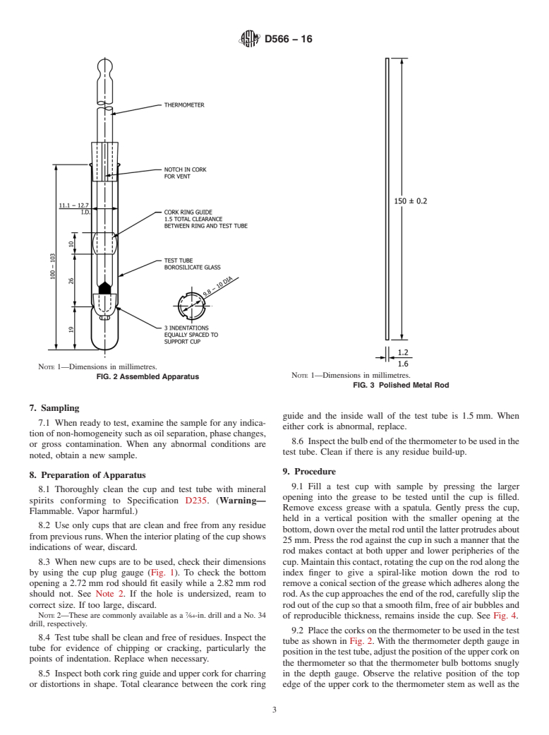 ASTM D566-16 - Standard Test Method for Dropping Point of Lubricating Grease