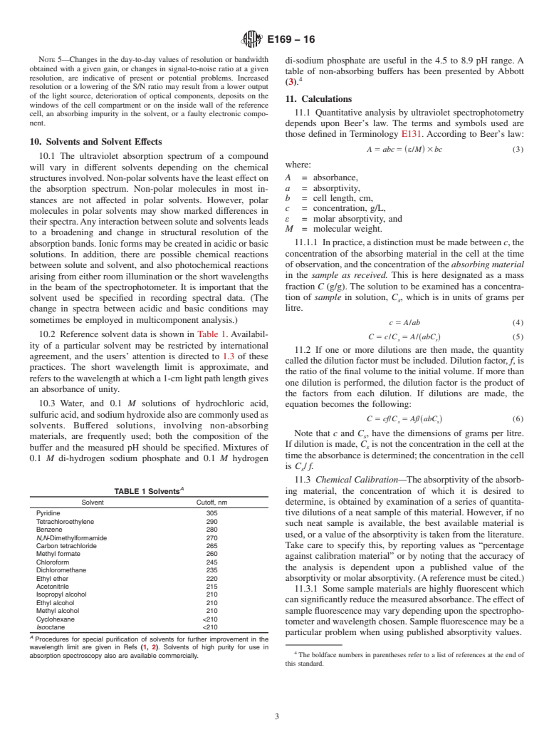 ASTM E169-16 - Standard Practices for General Techniques of Ultraviolet-Visible Quantitative Analysis