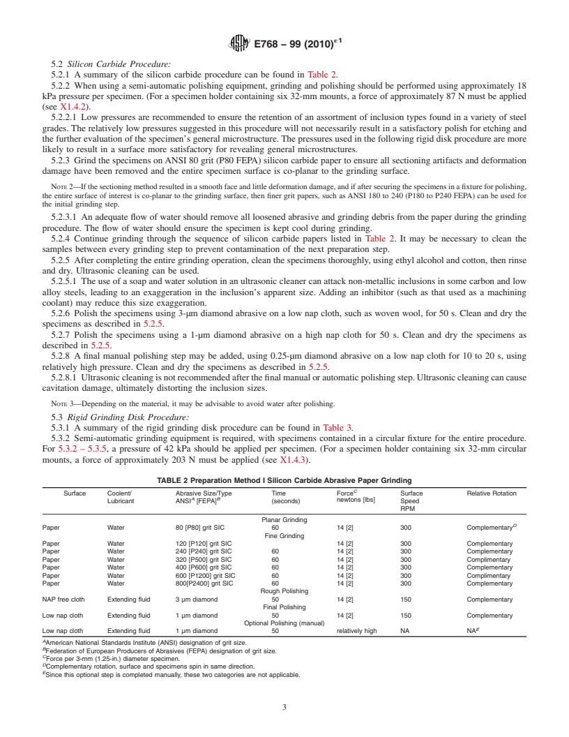 REDLINE ASTM E768-99(2010)e1 - Standard Guide for  Preparing and Evaluating Specimens for Automatic Inclusion  Assessment of Steel