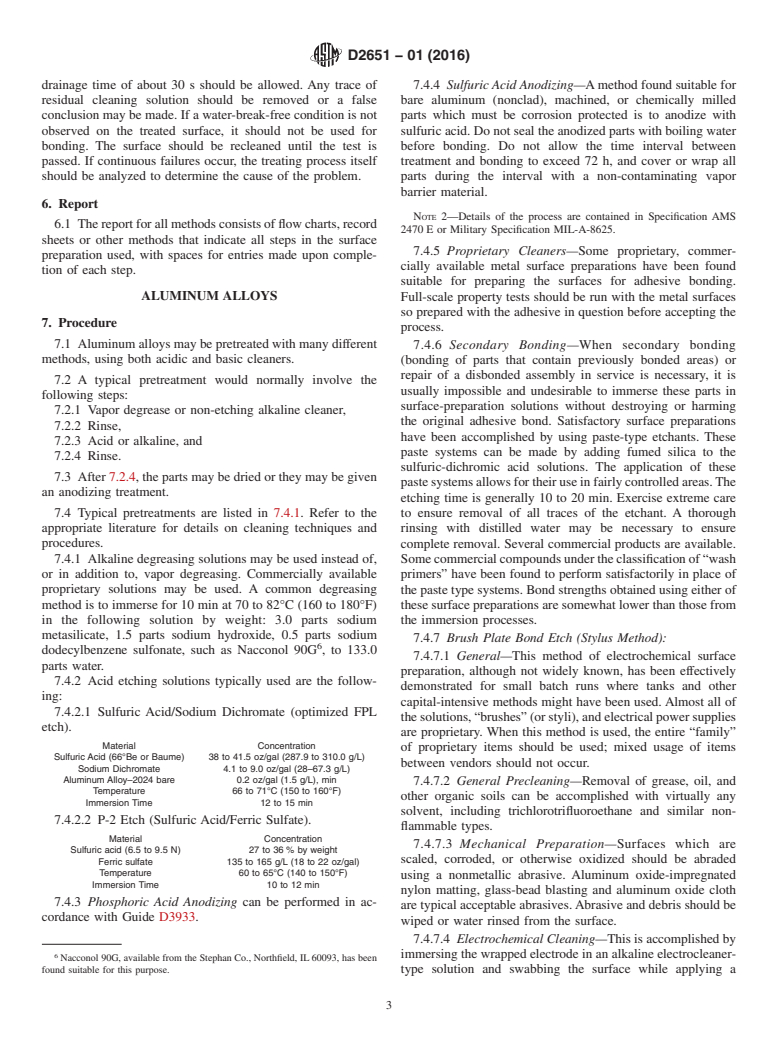 ASTM D2651-01(2016) - Standard Guide for Preparation of Metal Surfaces for Adhesive Bonding