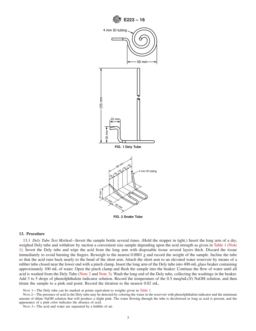 REDLINE ASTM E223-16 - Standard Test Methods for Analysis of Sulfuric Acid