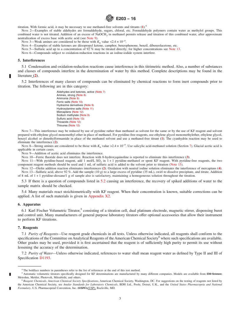 REDLINE ASTM E203-16 - Standard Test Method for Water Using Volumetric Karl Fischer Titration