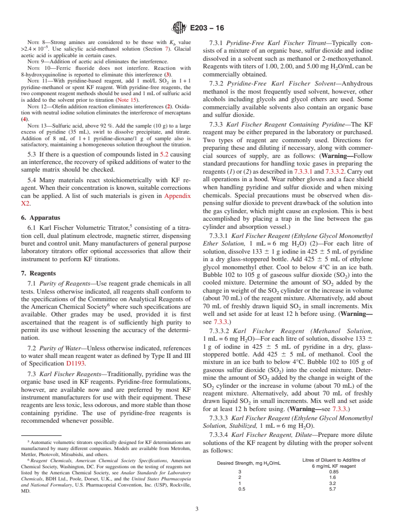 ASTM E203-16 - Standard Test Method for Water Using Volumetric Karl Fischer Titration