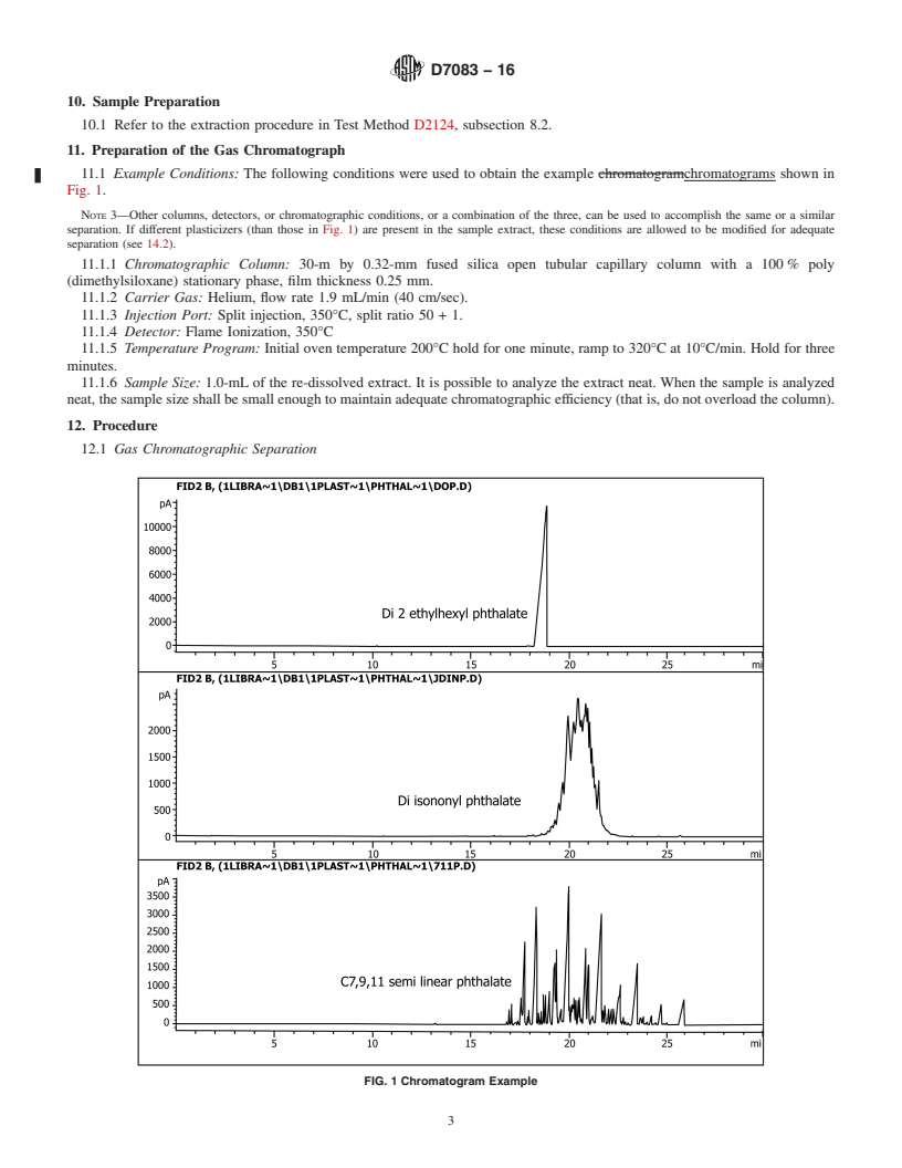 REDLINE ASTM D7083-16 - Standard Practice for  Determination of Monomeric Plasticizers in Poly (Vinyl Chloride)  (PVC) by Gas Chromatography