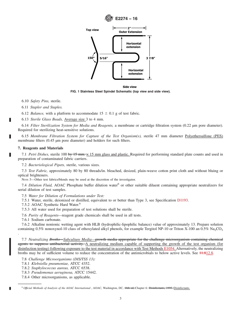 REDLINE ASTM E2274-16 - Standard Test Method for  Evaluation of Laundry Sanitizers and Disinfectants