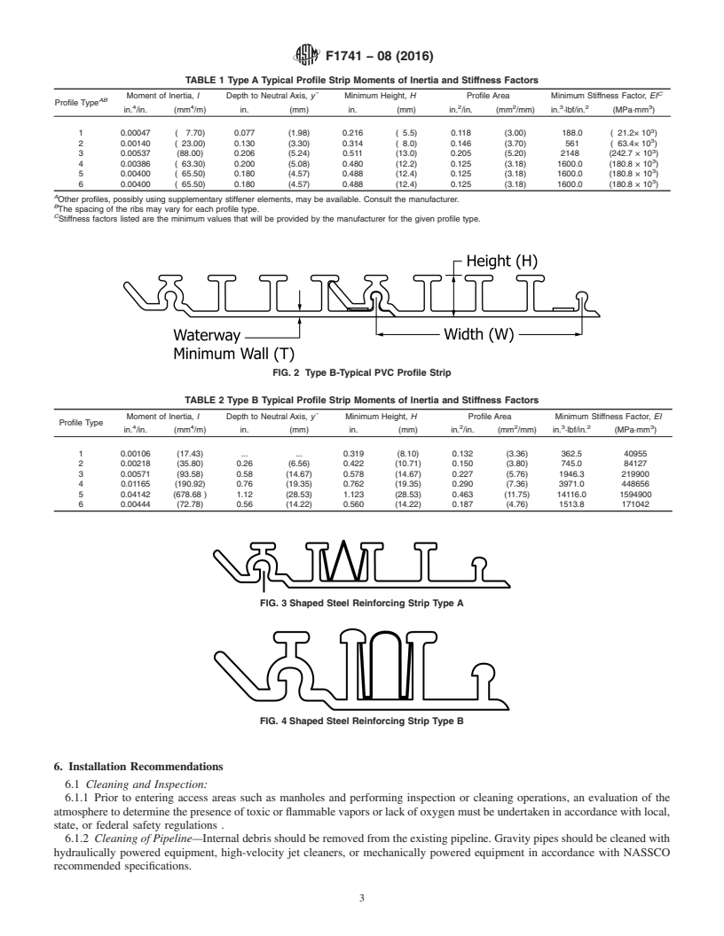 REDLINE ASTM F1741-08(2016) - Standard Practice for  Installation of Machine Spiral Wound Poly (Vinyl Chloride)   (PVC) Liner  Pipe for Rehabilitation of Existing Sewers and Conduits