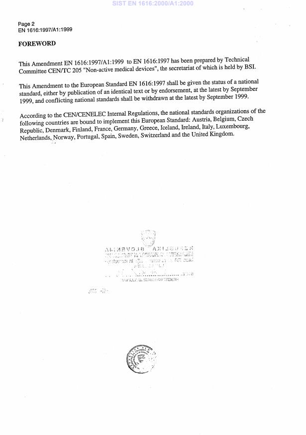 EN 1616:1997/A1:1999 EN 1616:2000/A1:2000 - Page 4 preview