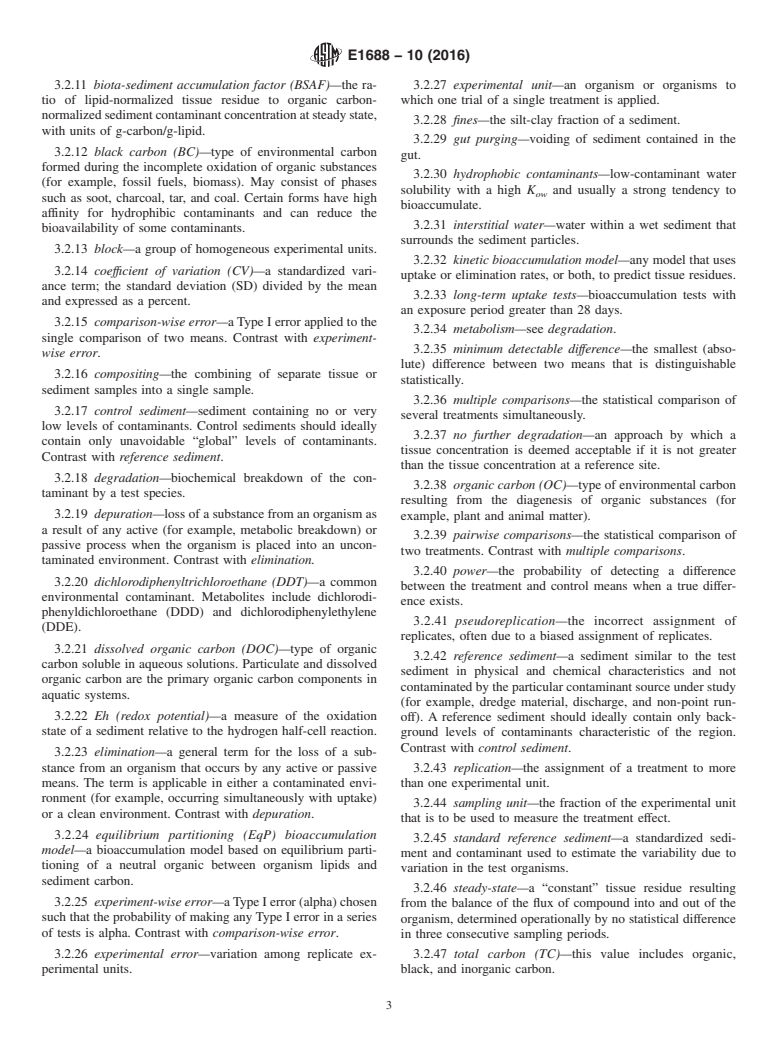 ASTM E1688-10(2016) - Standard Guide for Determination of the Bioaccumulation of Sediment-Associated  Contaminants by Benthic Invertebrates