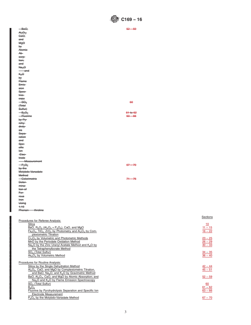 REDLINE ASTM C169-16 - Standard Test Methods for  Chemical Analysis of Soda-Lime and Borosilicate Glass