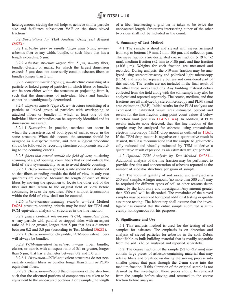 ASTM D7521-16 - Standard Test Method for Determination of Asbestos in Soil