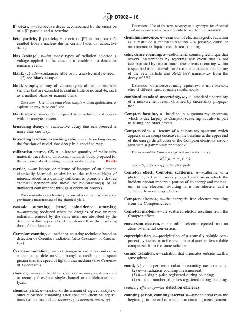 ASTM D7902-16 - Standard Terminology for Radiochemical Analyses