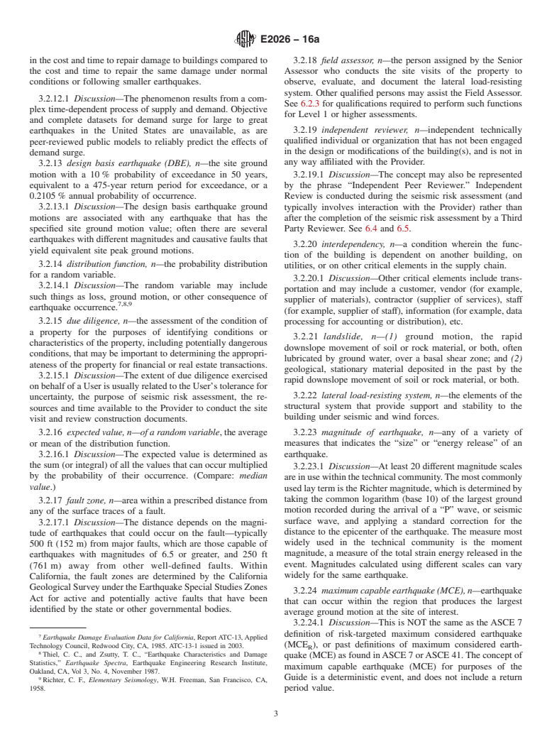 ASTM E2026-16a - Standard Guide for Seismic Risk Assessment of Buildings