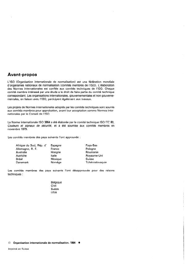 ISO 3864:1984 ISO 3864:1984 - Couleurs et signaux de sécurité - Page 2 preview